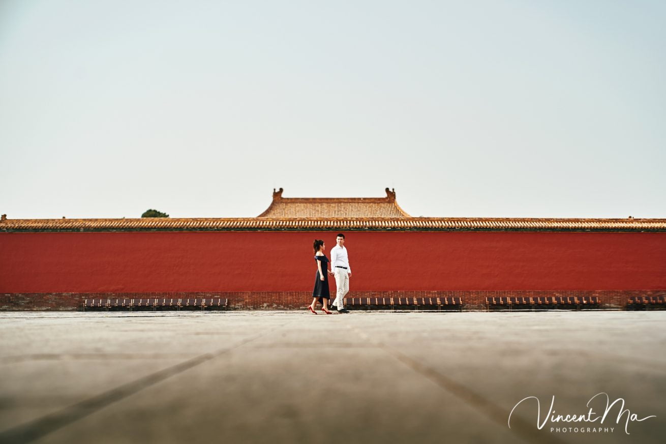 Forbidden city couple engagement photography, beijing photographer