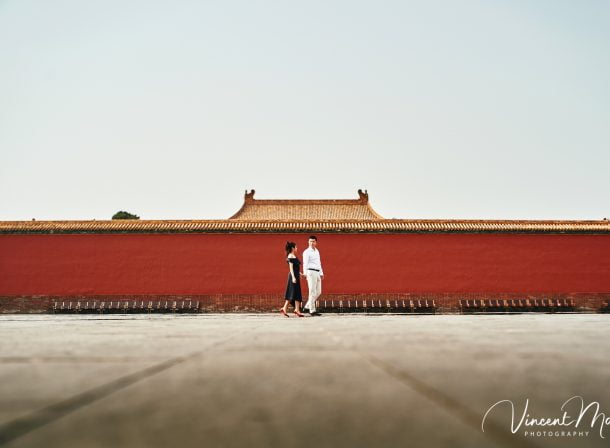 Forbidden city couple engagement photography, beijing photographer