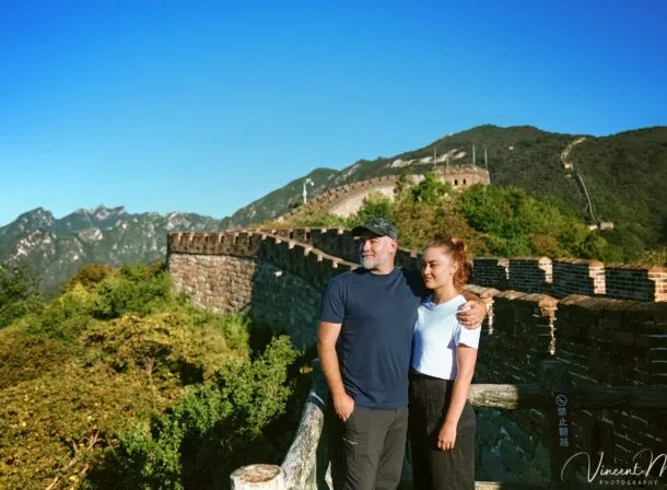 Romantic couple photography at Mutianyu Great Wall