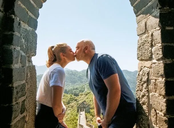 Mutianyu Great Wall photoshoot with American couple